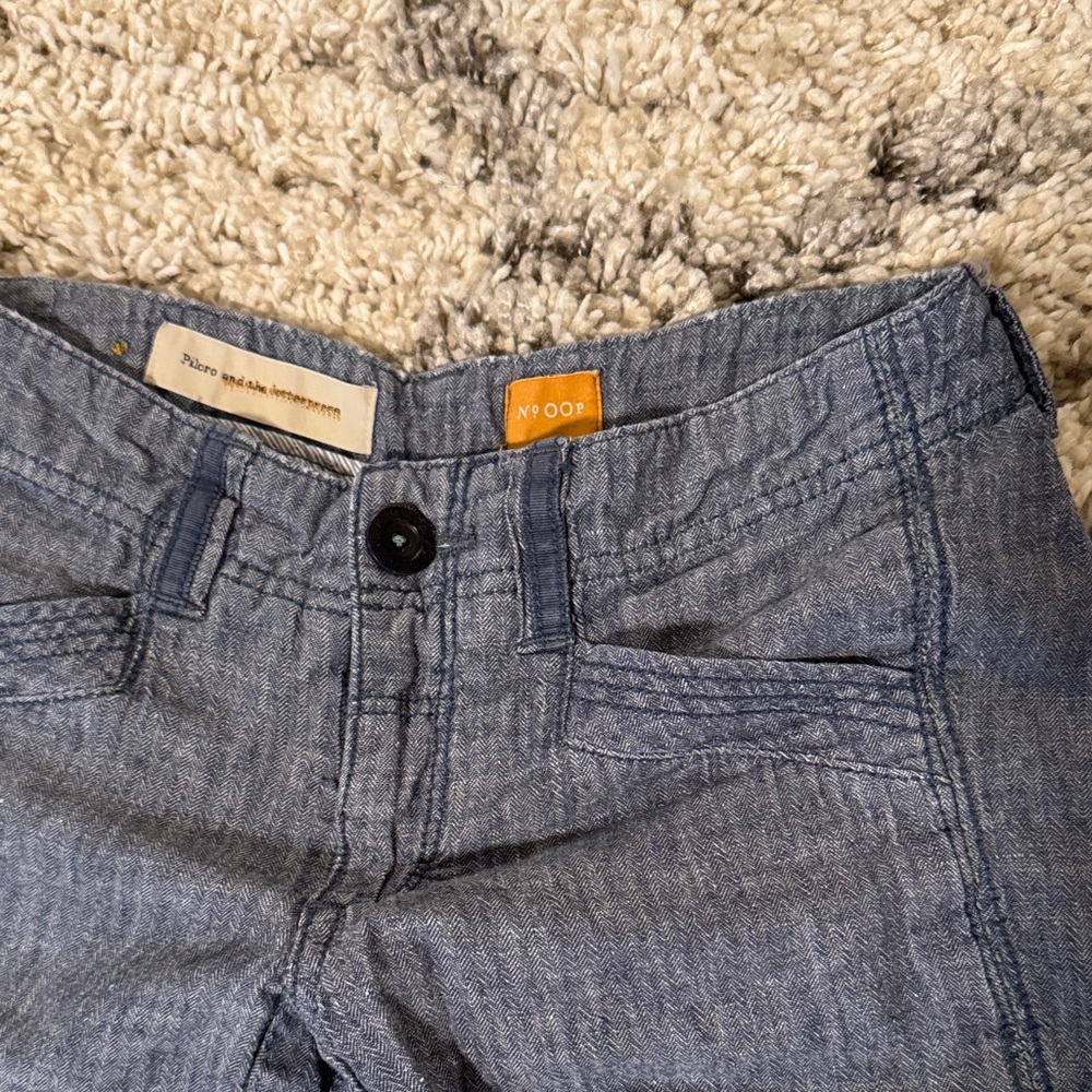 Anthropologie Navy Blue Wide-Leg Pants - Picture 2 of 4